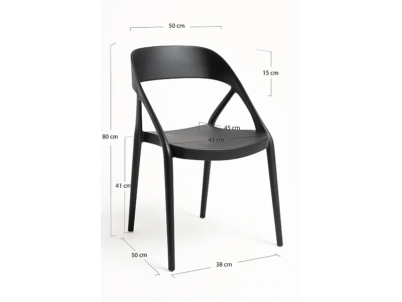 Sillas Jardín - Silla Lonli - Negro