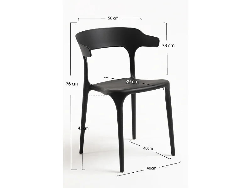 Packs Sillas Jardín - Pack 2 Sillas Teul - Negro