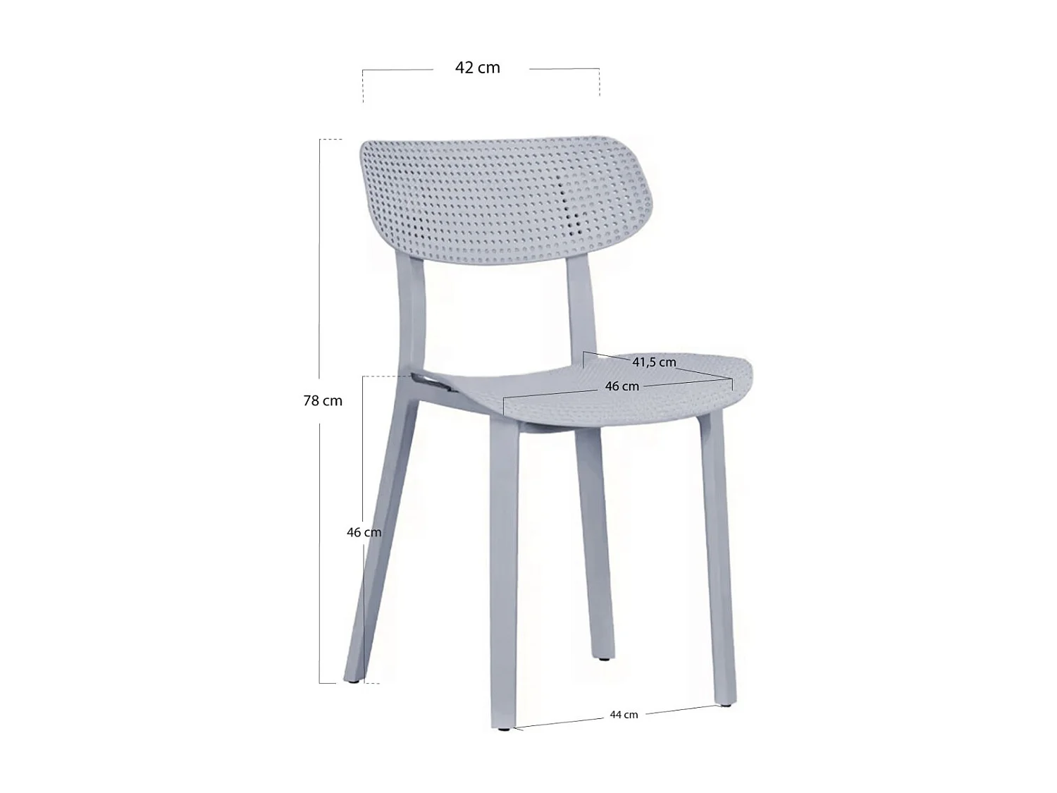 Sillas Jardín - Silla Lala - Gris