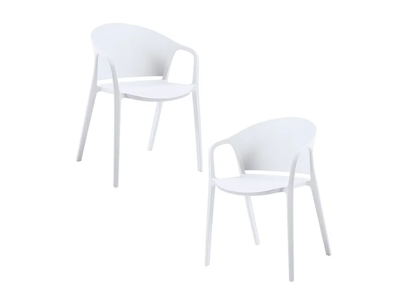 Packs Sillas Jardín - Pack 2 Sillas Tasla - Blanco