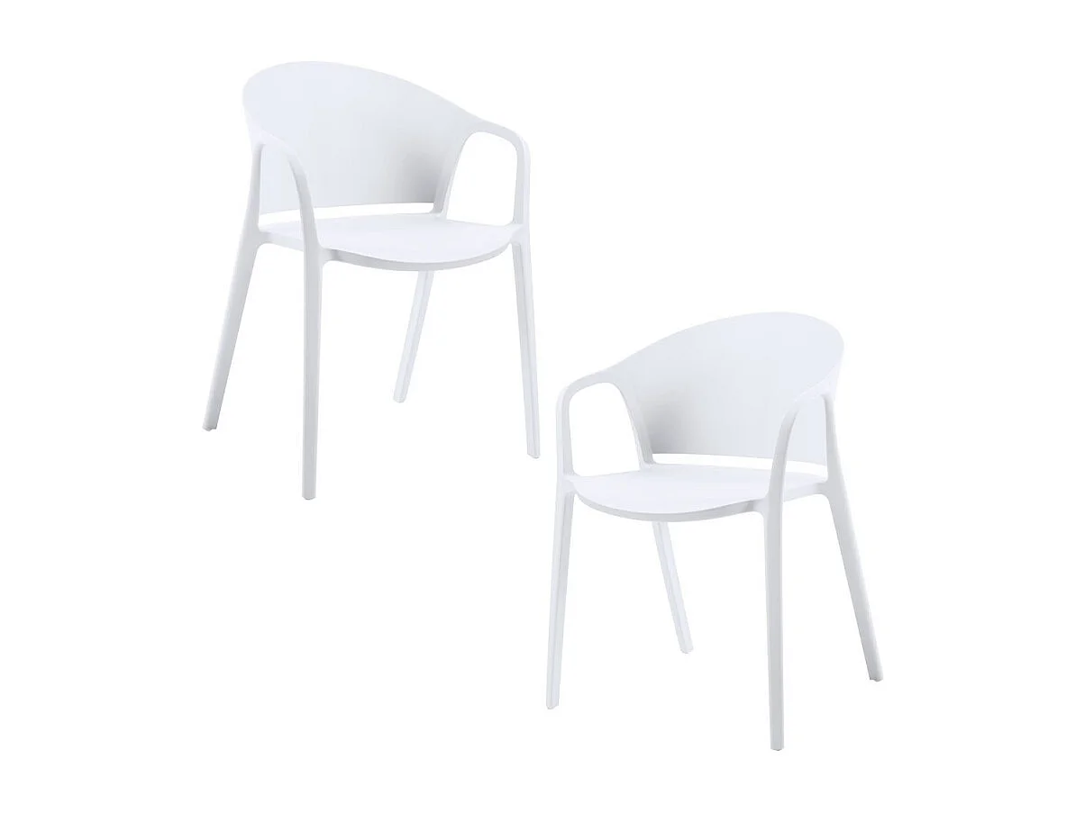 Packs Sillas Jardín - Pack 2 Sillas Tasla - Blanco