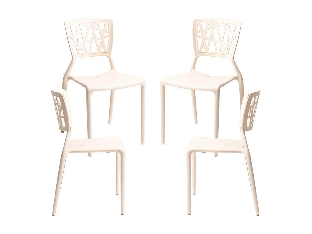 Packs Sillas Jardín - Pack 4 Sillas Delta - Beige