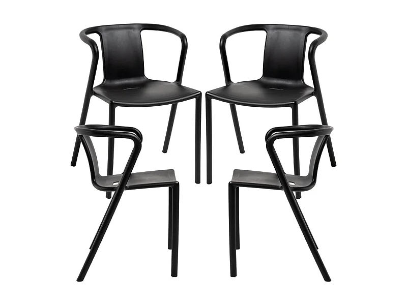 Packs Sillas Jardín - Pack 4 Sillas Indi - Negro