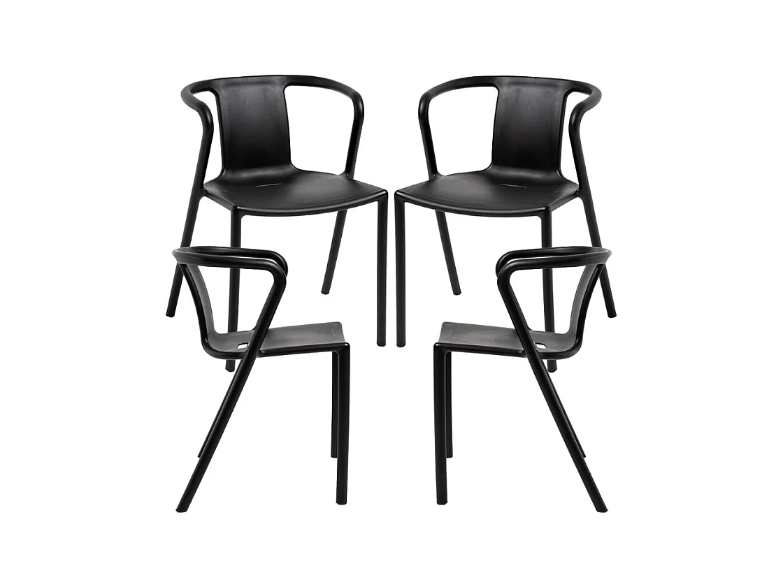 Packs Sillas Jardín - Pack 4 Sillas Indi - Negro