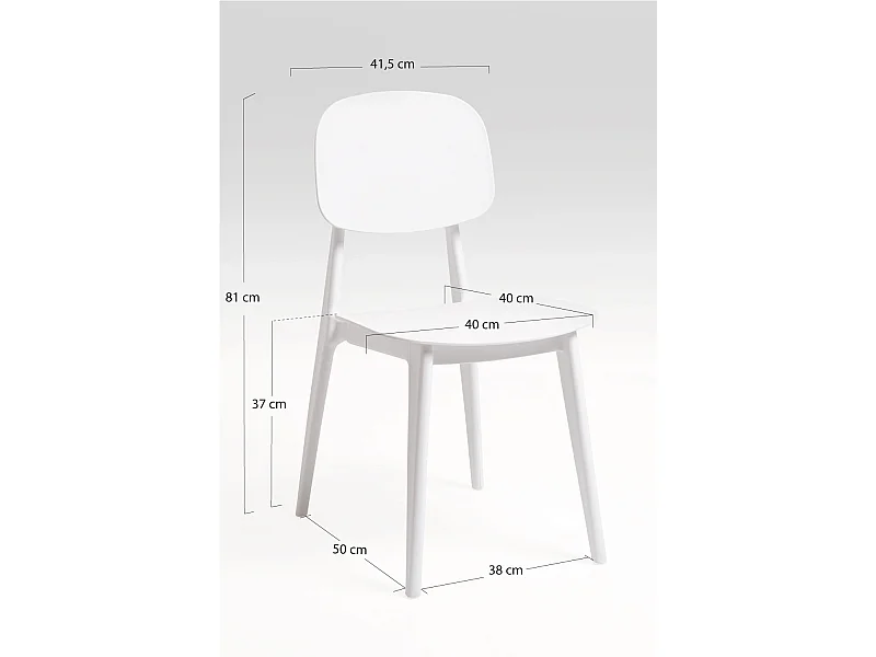 Sillas Jardín - Silla Mida - Blanco