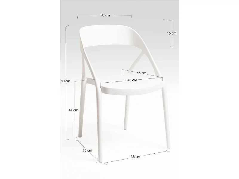 Sillas Jardín - Silla Lonli - Blanco