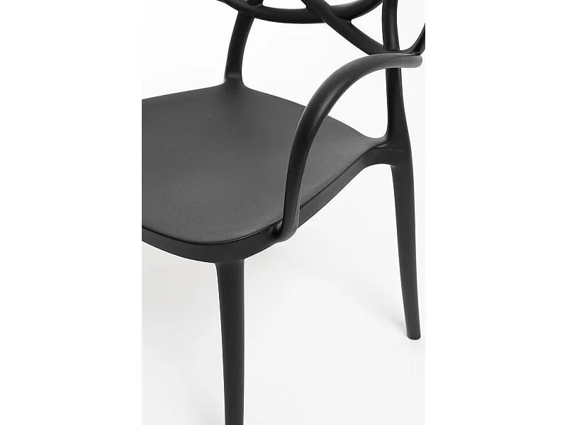 Packs Sillas Jardín - Pack 4 Sillas Sky con Reposabrazos - Negro