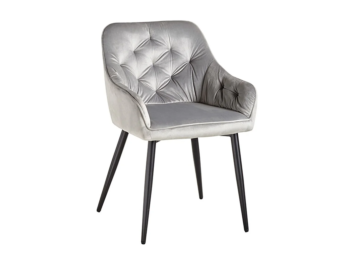 Sillas Comedor - Silla Salle Terciopelo - Gris claro