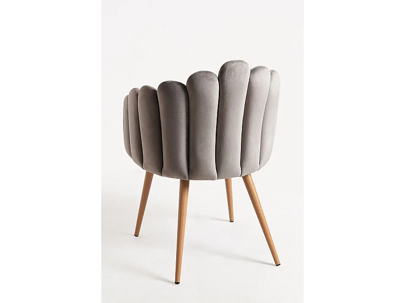 Sillas Comedor - Sillón Main Terciopelo - Gris oscuro