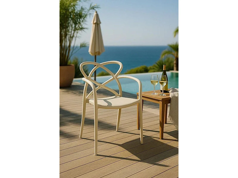 Sillas Comedor - Silla Vella con Reposabrazos - Crema