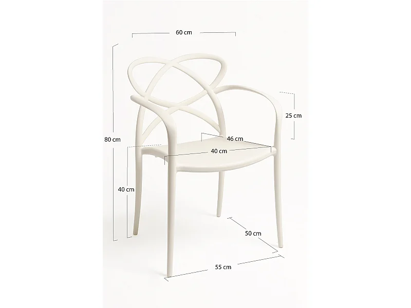 Sillas Comedor - Silla Vella con Reposabrazos - Crema