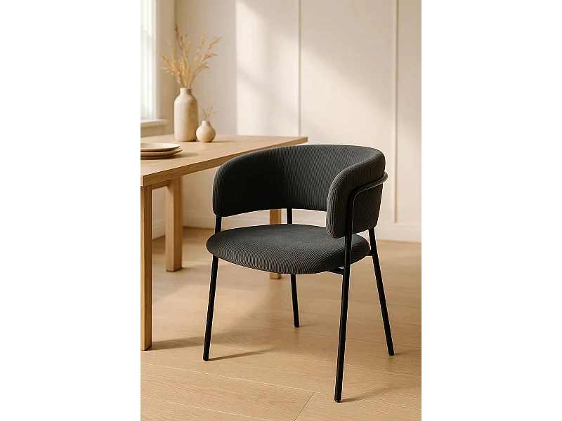 Sillas Comedor - Silla Moniel en Pana - Gris