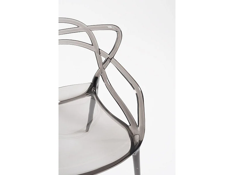 Sillas Comedor - Silla Korme Transparente - Transparente Ahumada