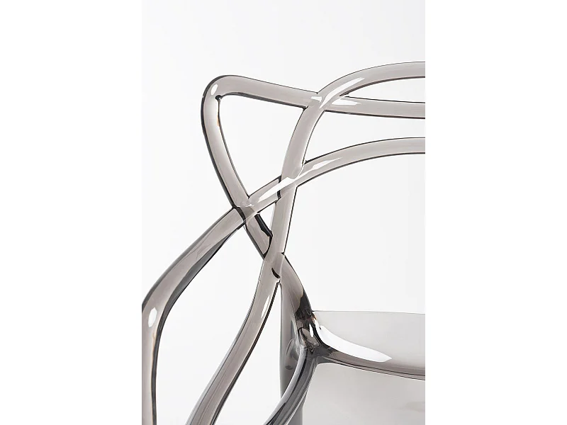 Sillas Comedor - Silla Korme Transparente - Transparente Ahumada