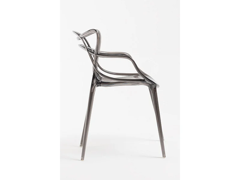 Sillas Comedor - Silla Korme Transparente - Transparente Ahumada