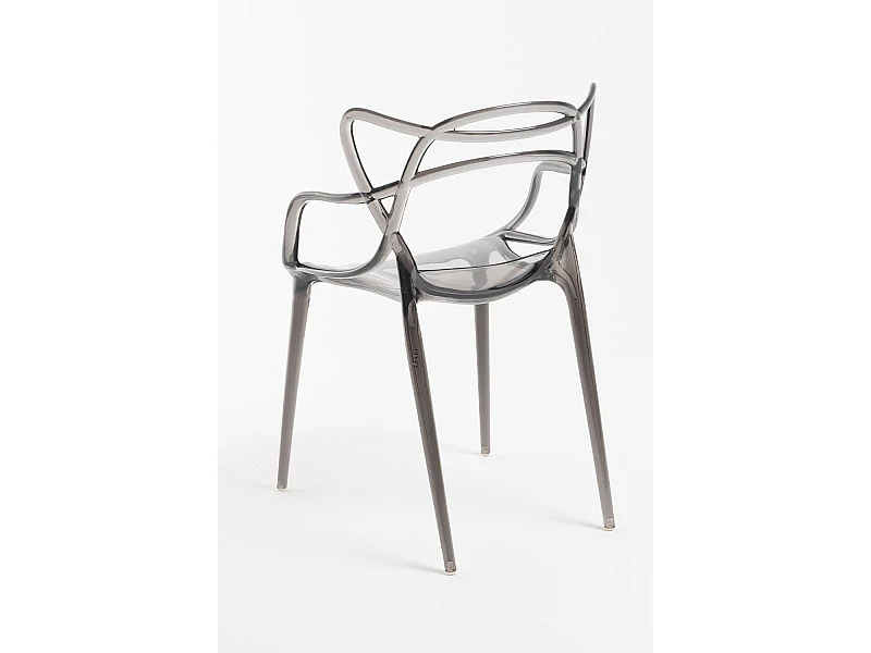 Sillas Comedor - Silla Korme Transparente - Transparente Ahumada