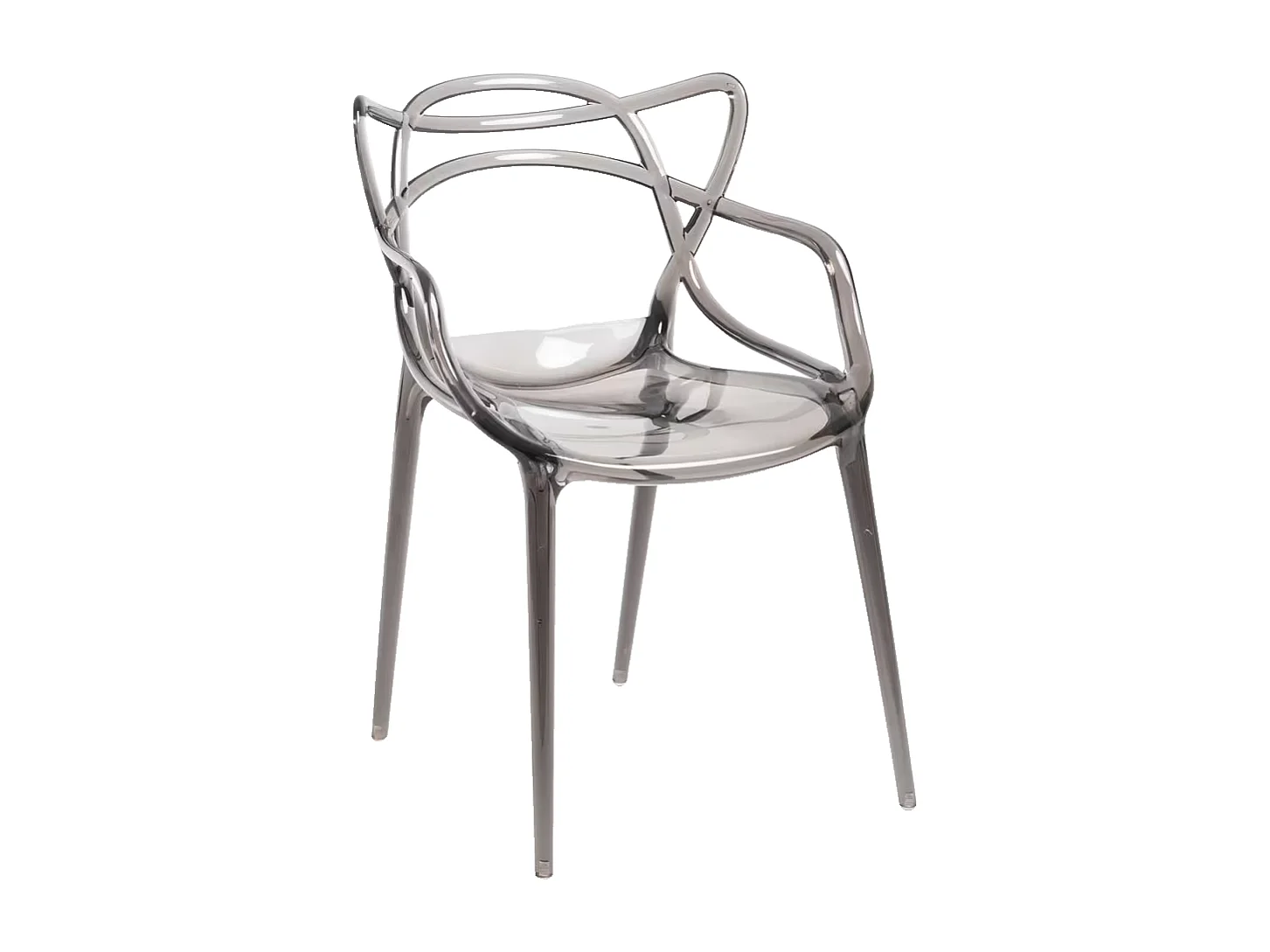 Sillas Comedor - Silla Korme Transparente - Transparente Ahumada