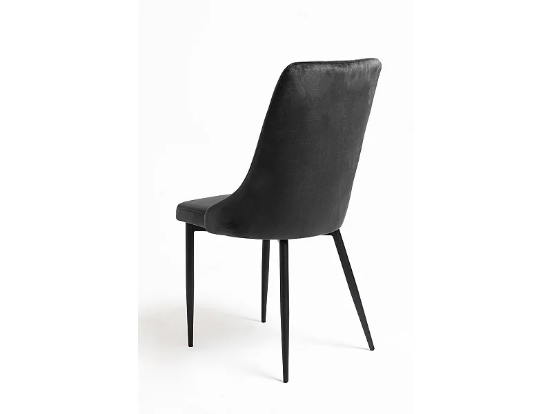 Sillas Comedor - Silla Dolphin Black Terciopelo - Negro