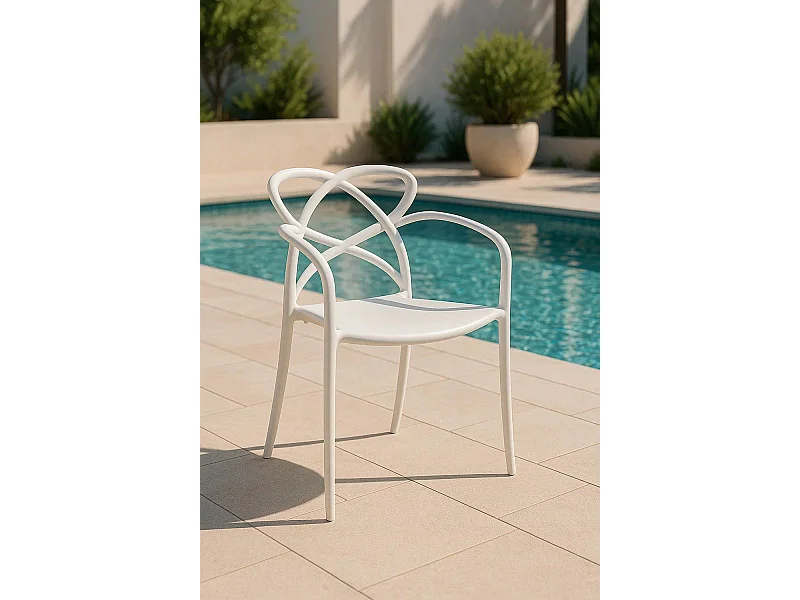 Sillas Comedor - Silla Vella con Reposabrazos - Blanco