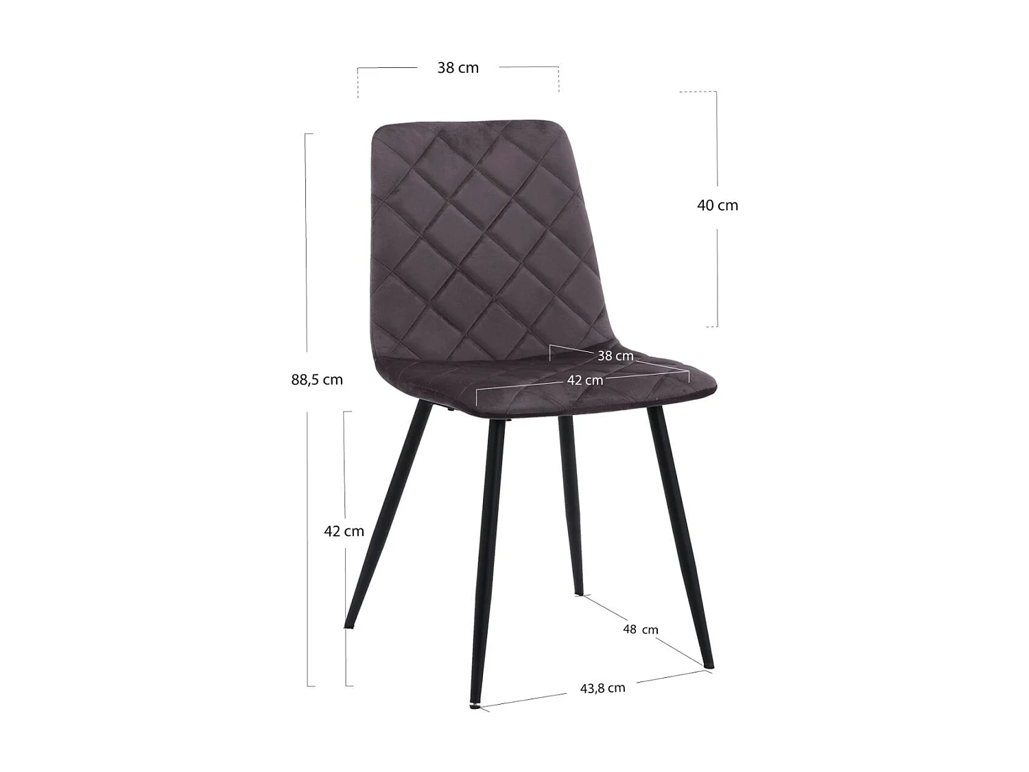 Sillas Comedor - Silla Drat - Gris oscuro