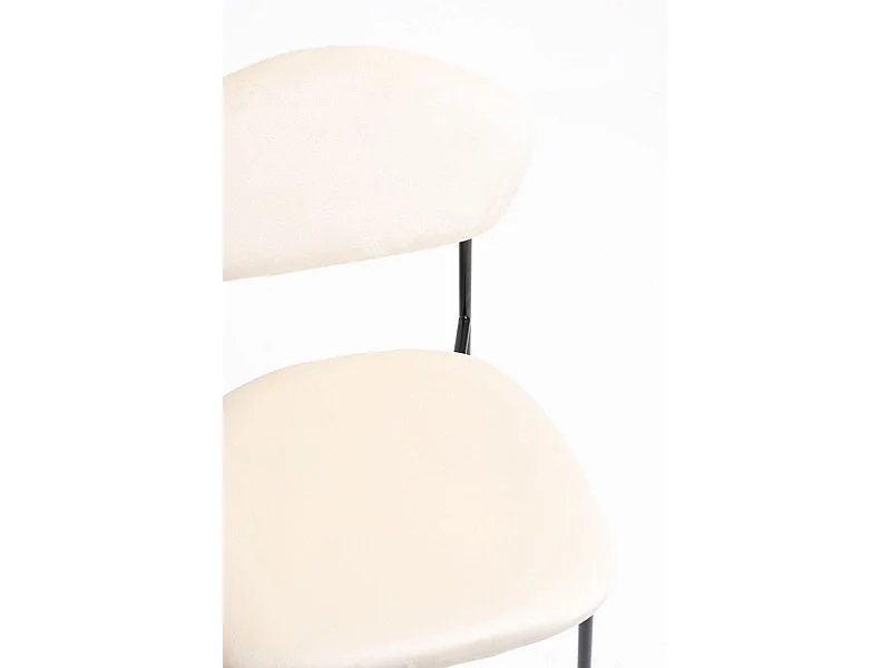 Sillas Comedor - Silla Rinos Black Terciopelo - Beige