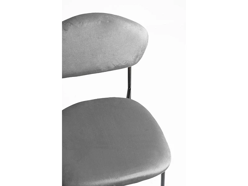 Sillas Comedor - Silla Rinos Black Terciopelo - Gris