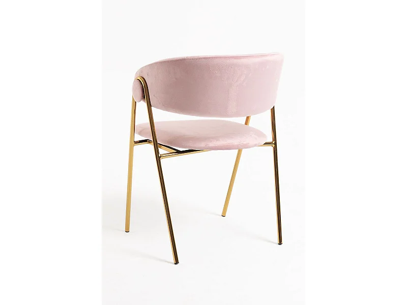 Sillas Comedor - Silla Mihu Gold Terciopelo - Rosa