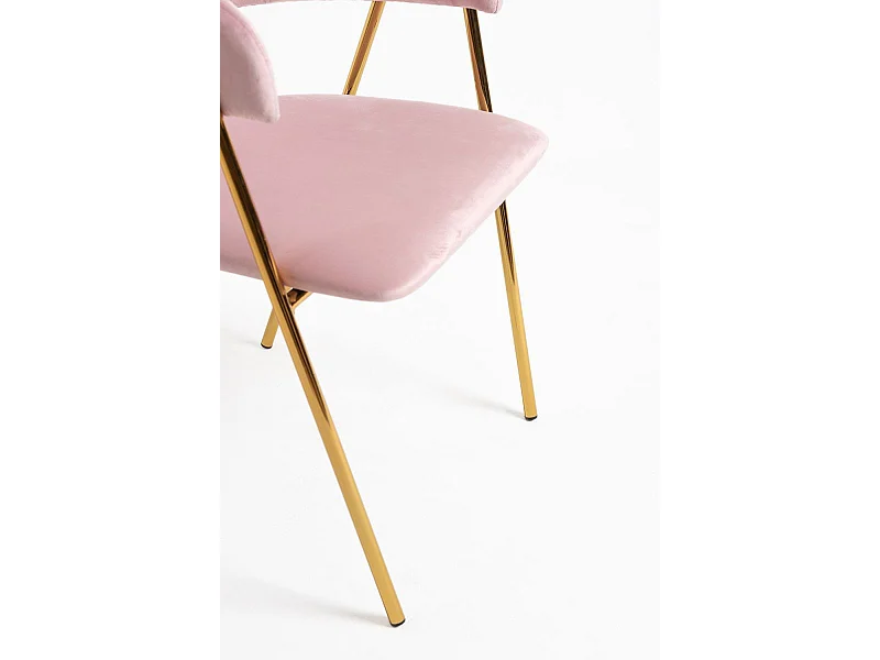 Sillas Comedor - Silla Mihu Gold Terciopelo - Rosa