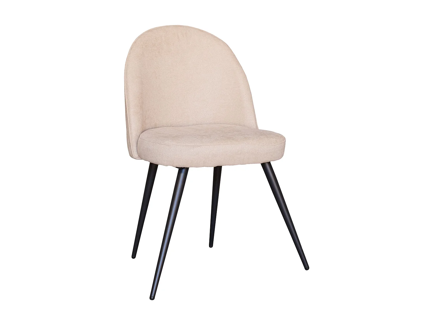 Juego De 2 Sillas De Comedor Tapizadas Color Beige -Sin Brazos