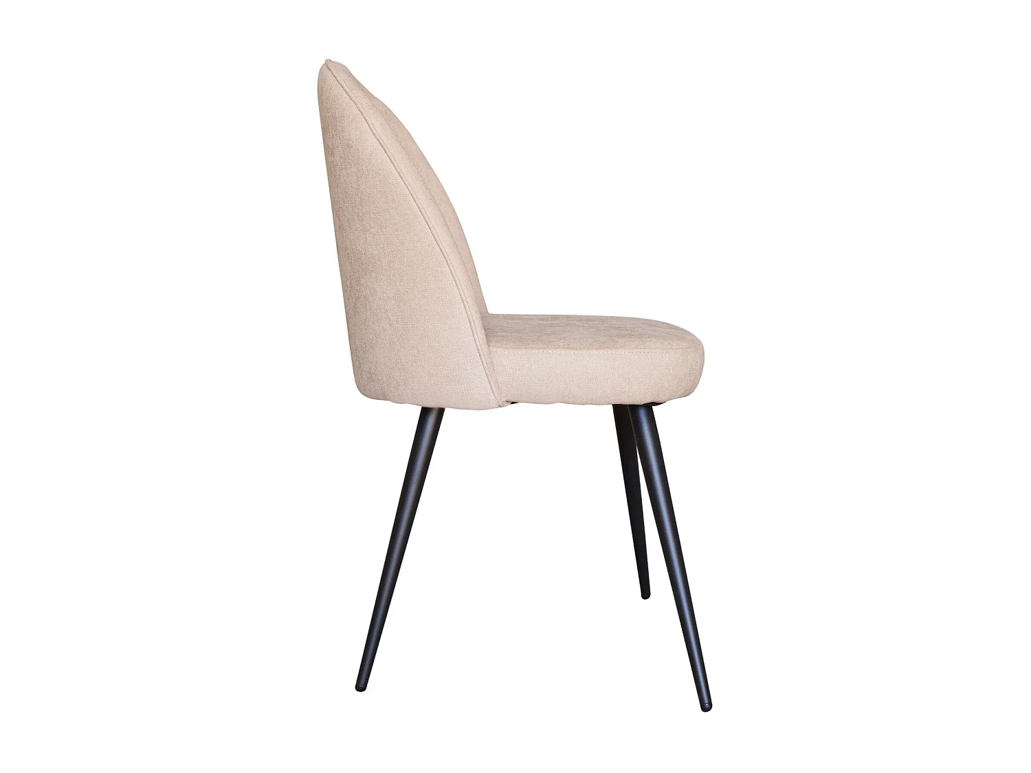 Juego De 2 Sillas De Comedor Tapizadas Color Beige -Sin Brazos