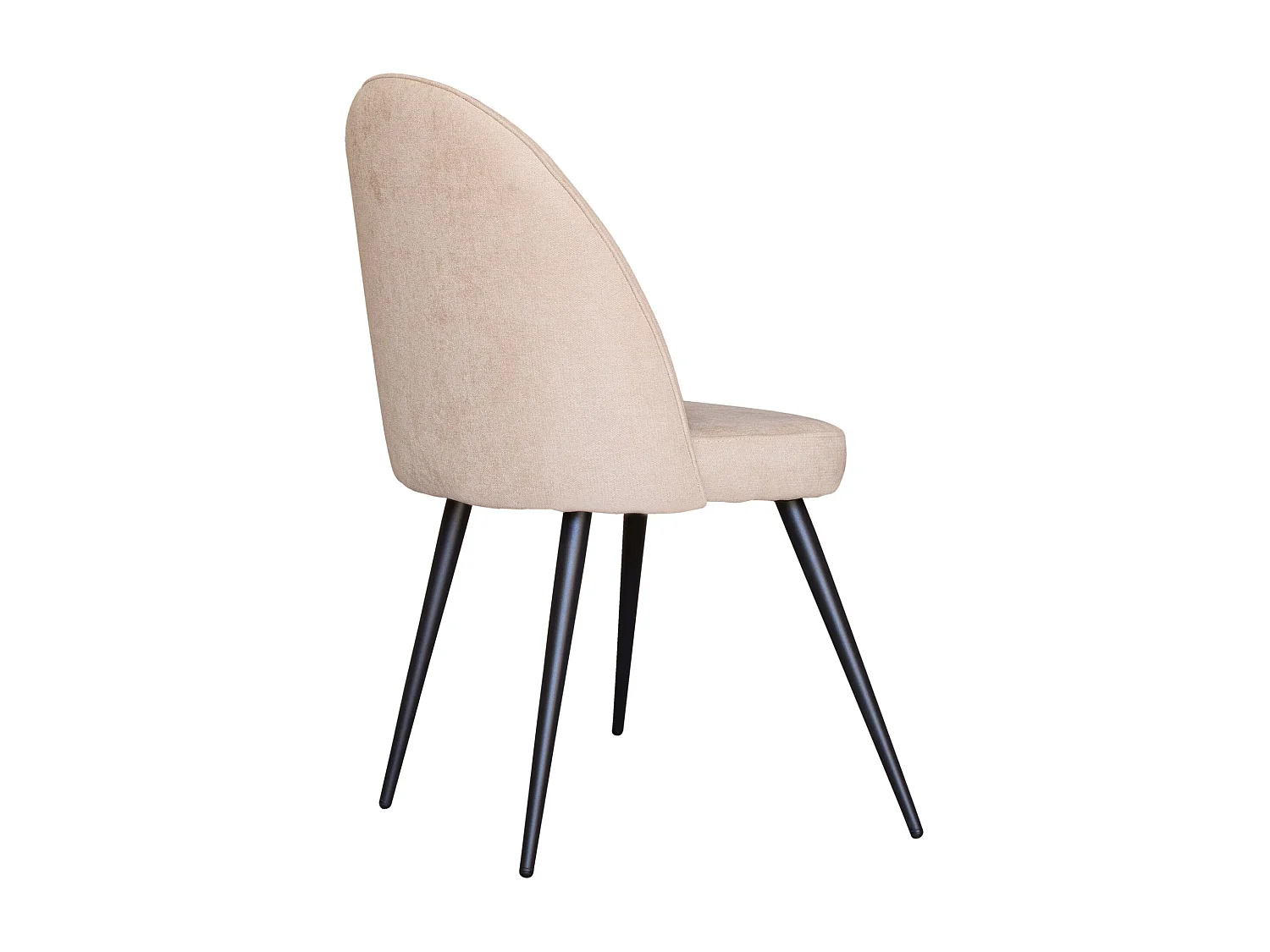 Juego De 2 Sillas De Comedor Tapizadas Color Beige -Sin Brazos