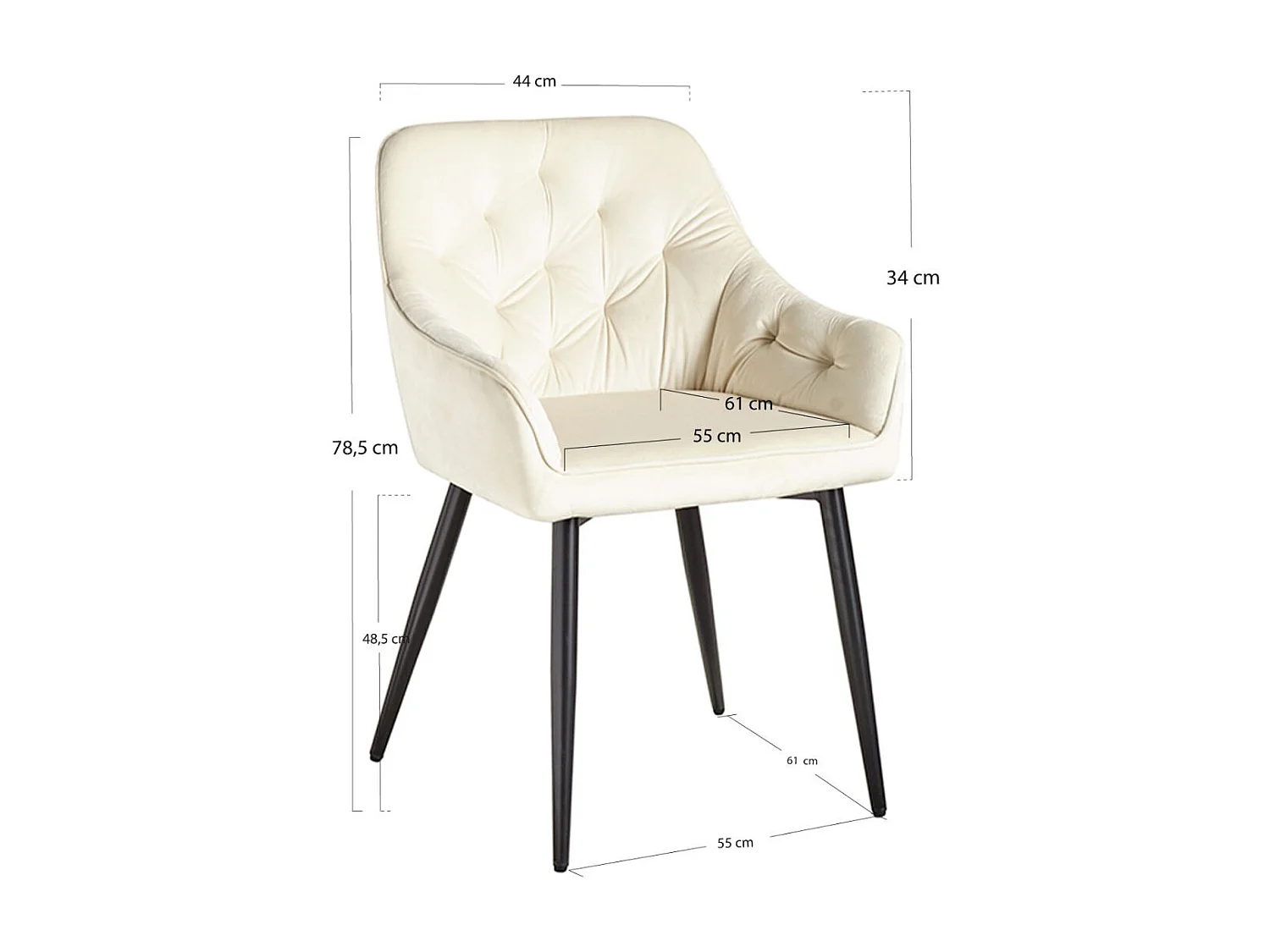 Sillas Comedor - Silla Salle Terciopelo - Beige