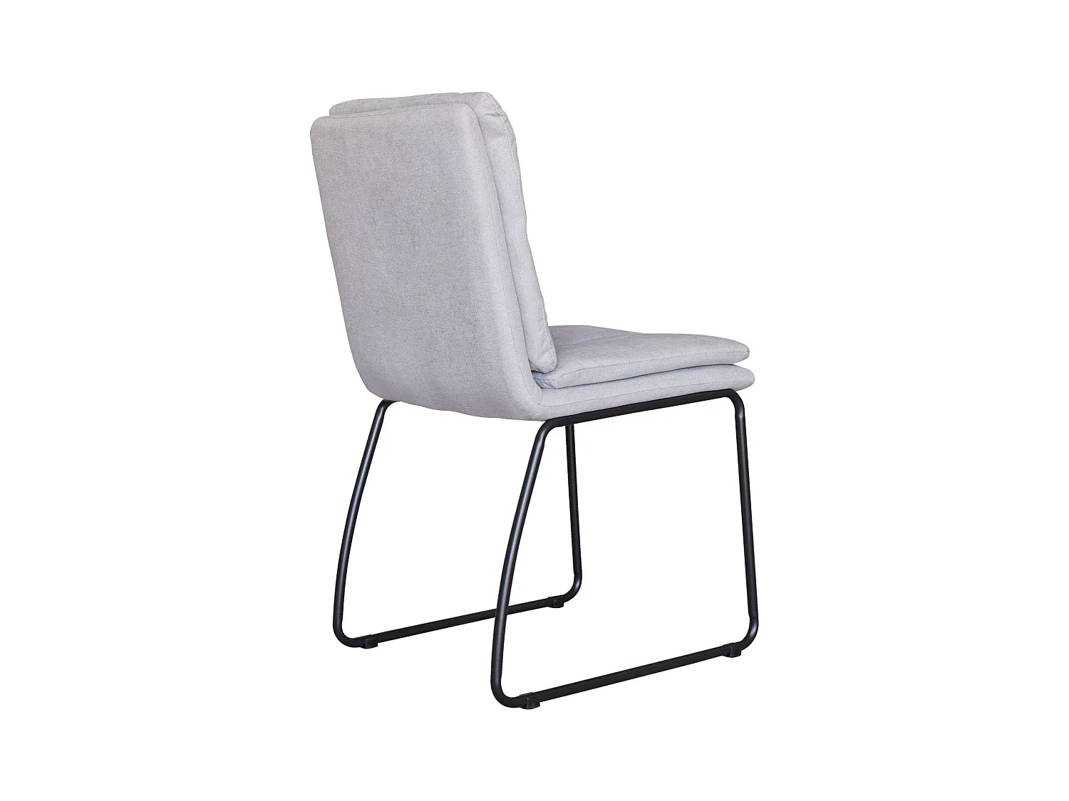 Juego De 2 Sillas De Comedor Tapizadas Color Gris - Sin Brazos