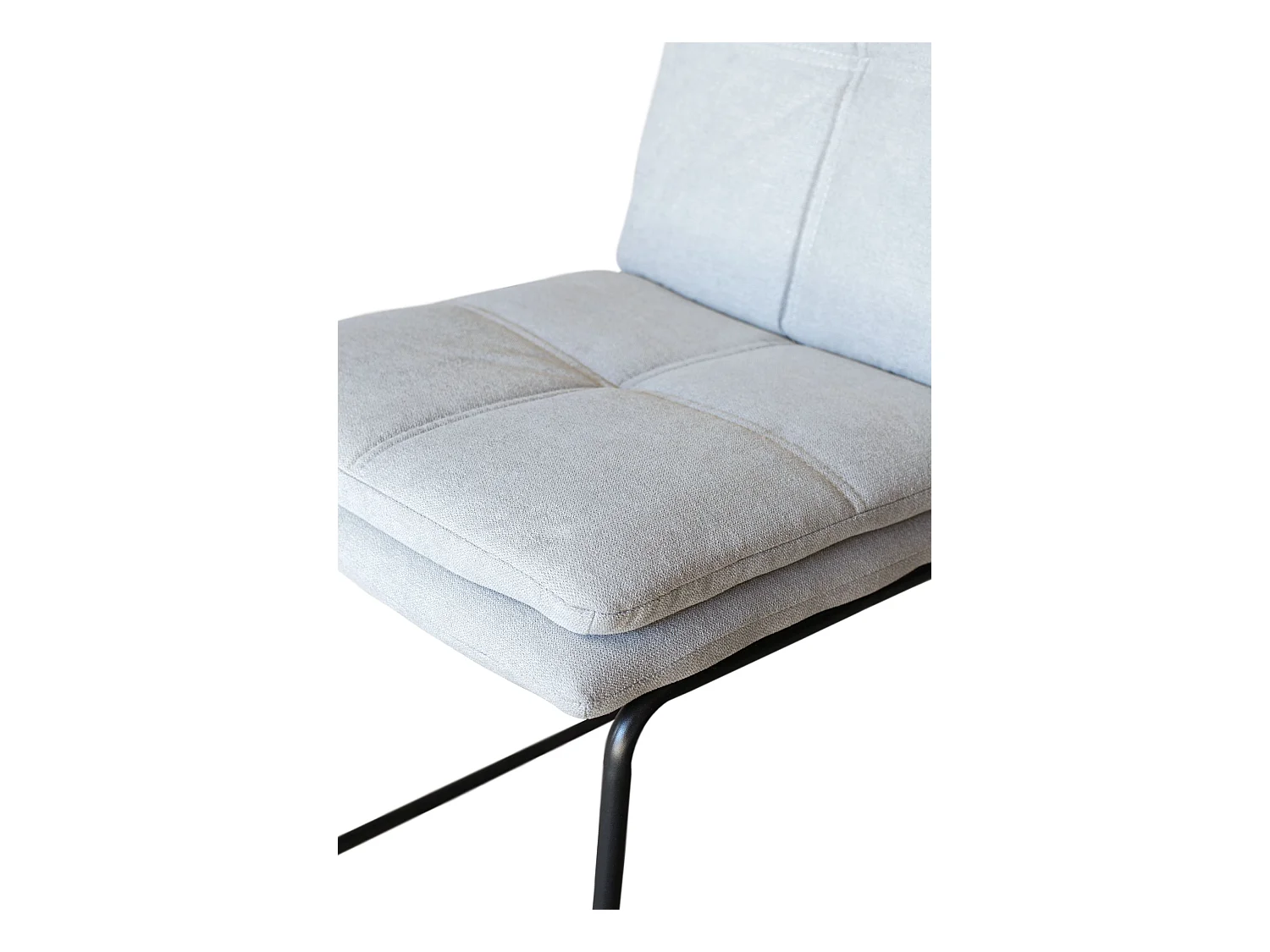 Juego De 2 Sillas De Comedor Tapizadas Color Gris - Sin Brazos