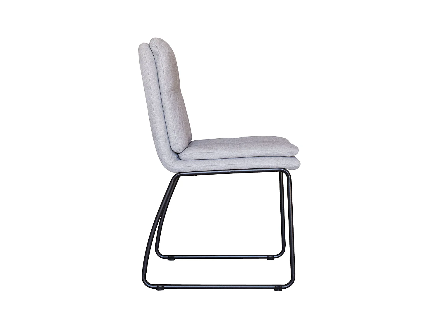 Juego De 2 Sillas De Comedor Tapizadas Color Gris - Sin Brazos