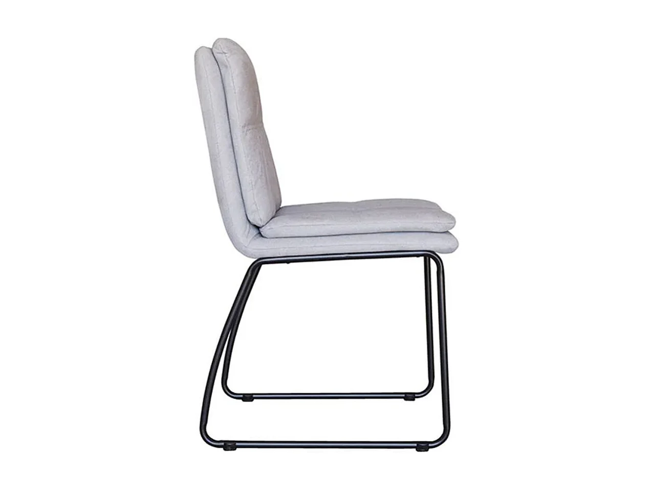 Juego De 2 Sillas De Comedor Tapizadas Color Gris - Sin Brazos