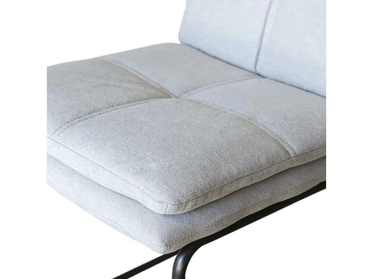 Juego De 2 Sillas De Comedor Tapizadas Color Gris - Sin Brazos