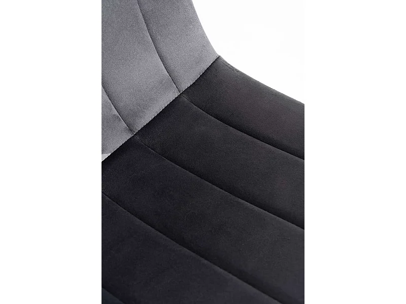 Sillas Comedor - Silla Miller Black Terciopelo - Gris