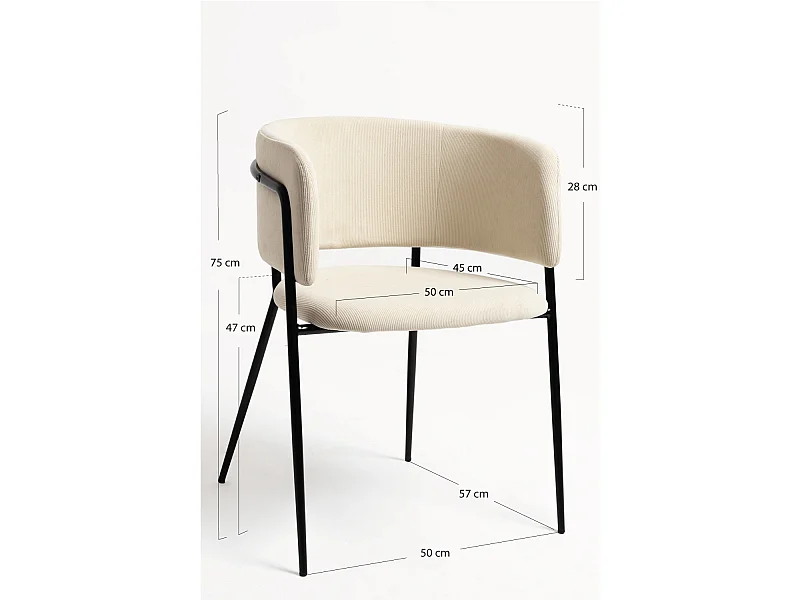 Sillas Comedor - Silla Moniel en Pana - Beige