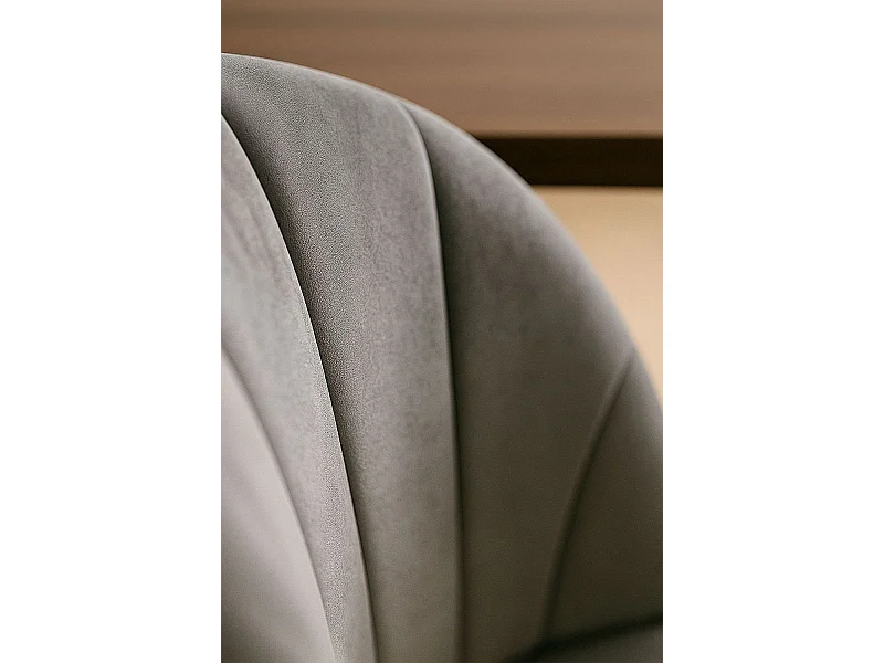 Sillas Comedor - Silla Laget Gold Terciopelo - Gris