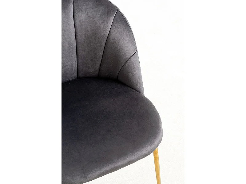 Sillas Comedor - Silla Laget Gold Terciopelo - Gris