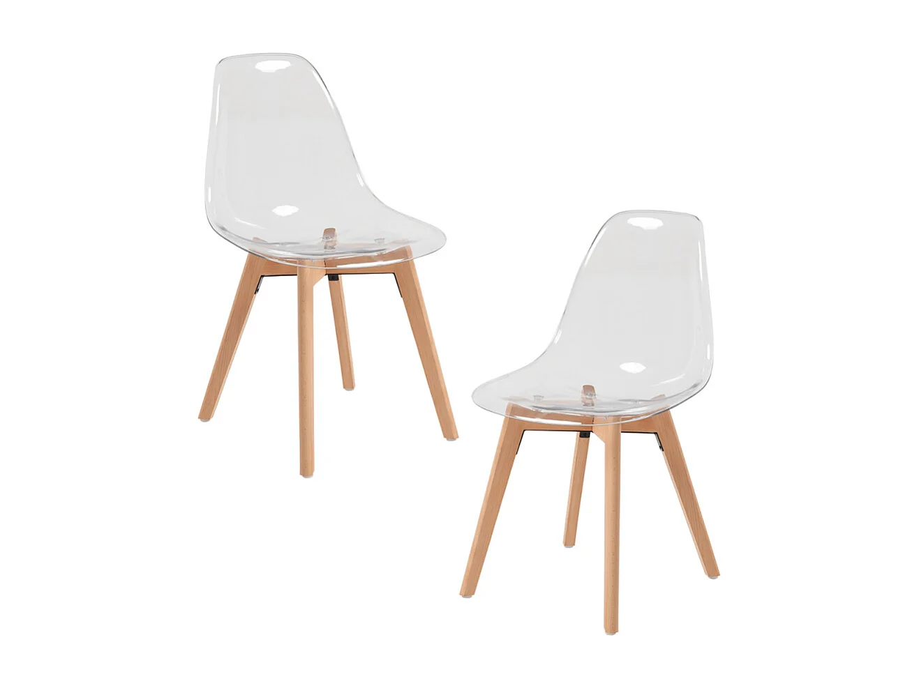 Packs Sillas Comedor - Pack 2 Sillas Kelen Transparentes