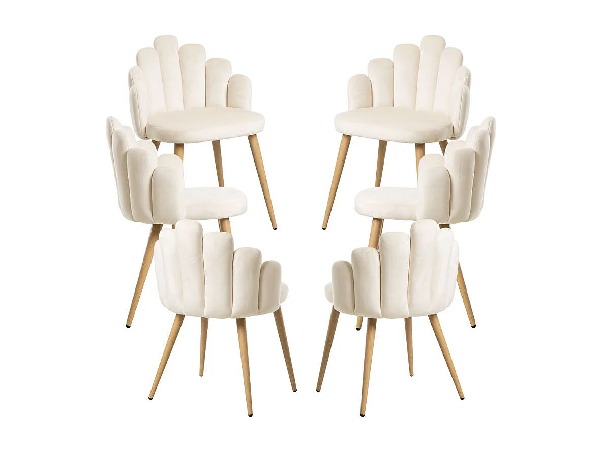 Packs Sillas Comedor - Pack 6 Sillas Hand Terciopelo - Beige