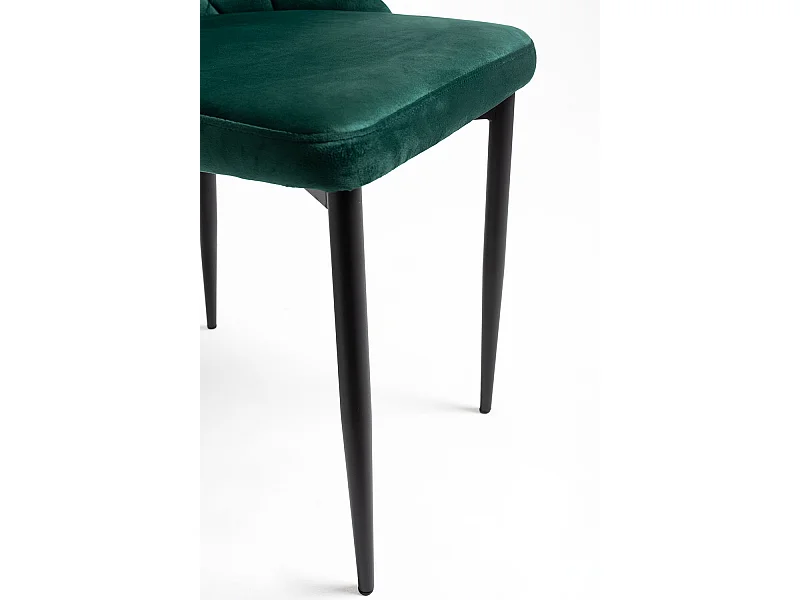 Sillas Comedor - Silla Dolphin Black Terciopelo - Verde