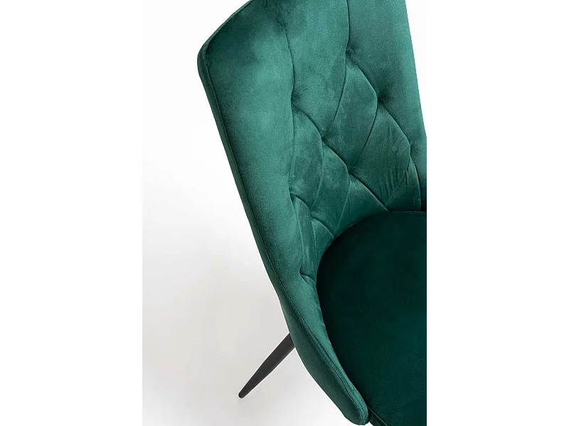 Sillas Comedor - Silla Dolphin Black Terciopelo - Verde