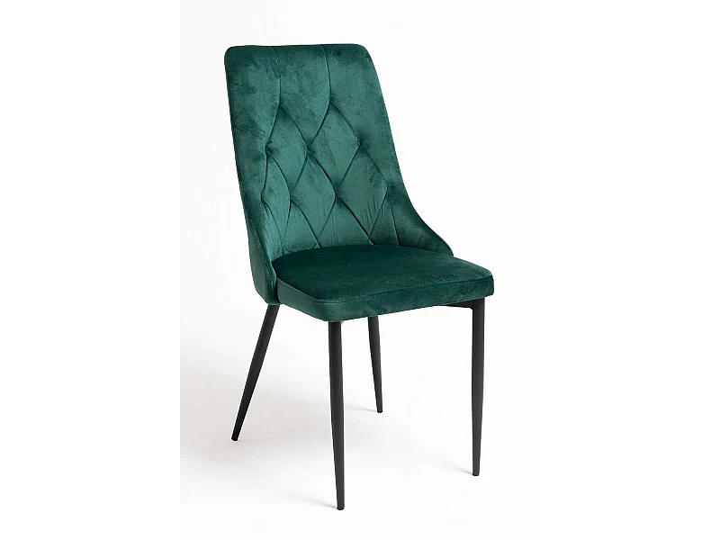 Sillas Comedor - Silla Dolphin Black Terciopelo - Verde