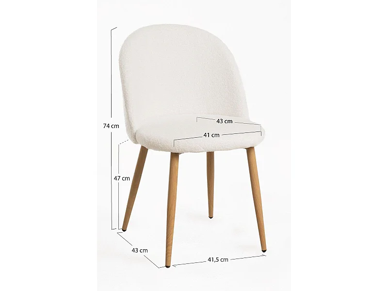 Packs Sillas Comedor - Pack 2 Sillas Vint Borreguito - Blanco