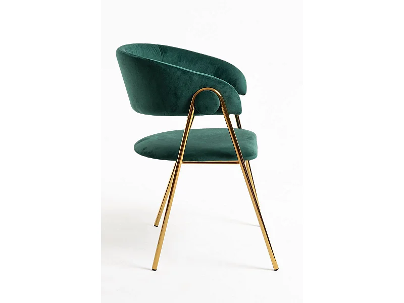 Sillas Comedor - Silla Mihu Gold Terciopelo - Verde