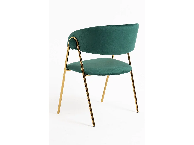 Sillas Comedor - Silla Mihu Gold Terciopelo - Verde