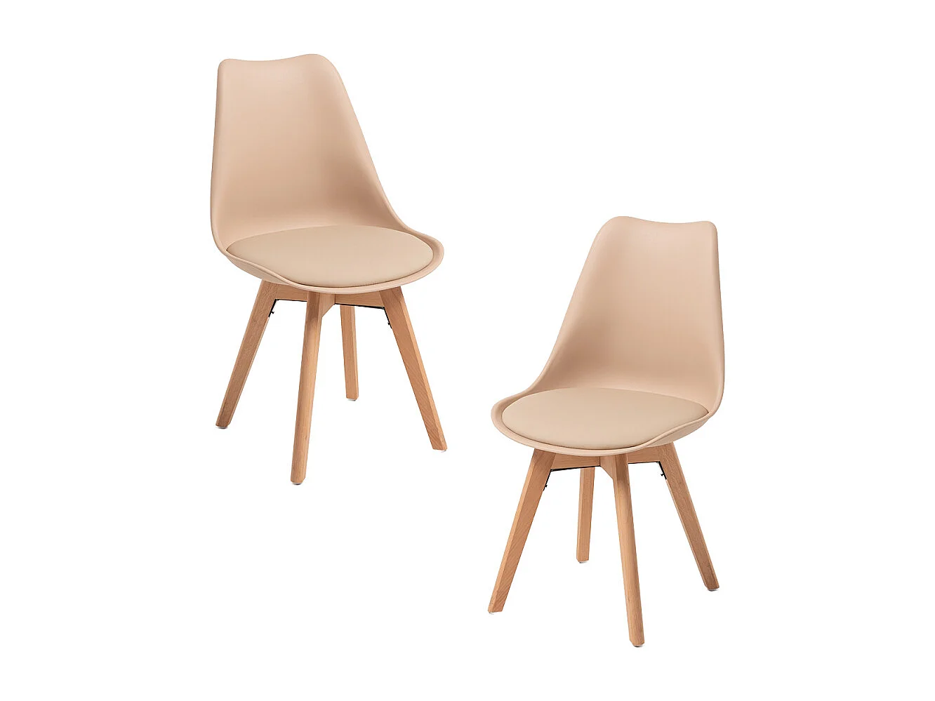 Packs Sillas Comedor - Pack 2 Sillas Synk Basic - Beige Tapioca